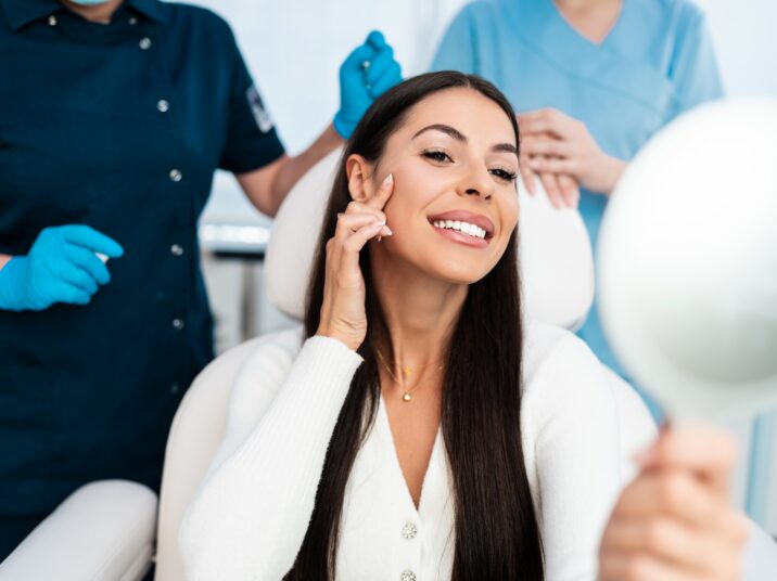 Beautiful young woman at beauty clinic