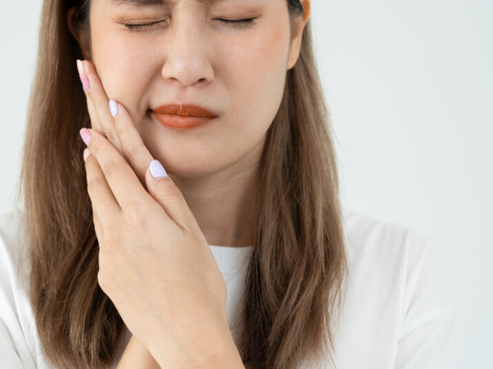 Asian woman feel toothache from gingivitis, female suffer tooth, decay problems, dental care. sensitive tooth, decay problem, bad breath, Gingival Recession, Oral Hygiene instruction, tooth extraction